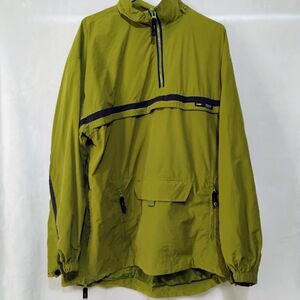 Industrial Exchange 1/4 Zip Anarok Green Windbreaker Pullover Jacket Utility XL